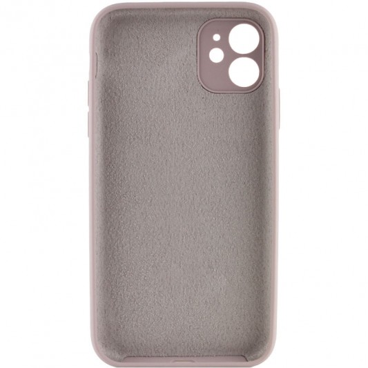 Чохол Silicone Case Full Camera Protective (AA) NO LOGO для Apple iPhone 12 (6.1") Сірий / Lavender - зображення 1 