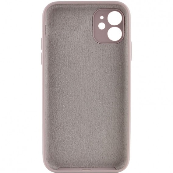 Чохол Silicone Case Full Camera Protective (AA) NO LOGO для Apple iPhone 12 (6.1") Сірий / Lavender