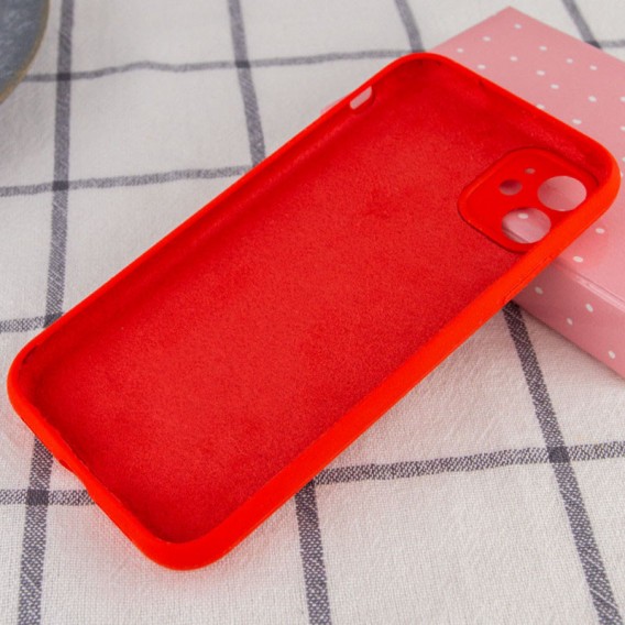 Чохол Silicone Case Full Camera Protective (AA) NO LOGO для Apple iPhone 12 (6.1") Червоний / Red