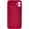 Чохол Silicone Case Full Camera Protective (AA) NO LOGO для Apple iPhone 12 (6.1") Червоний / Rose Red