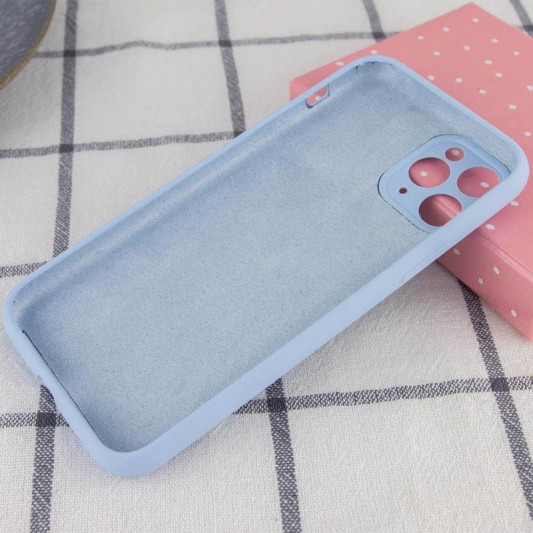 Чохол Silicone Case Full Camera Protective (AA) NO LOGO для Apple iPhone 12 Pro (6.1") Блакитний / Lilac Blue - зображення 1 