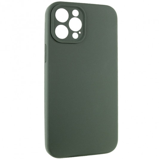 Чохол Silicone Case Full Camera Protective (AA) NO LOGO для Apple iPhone 12 Pro (6.1") Зелений / Cyprus Green - зображення 1 
