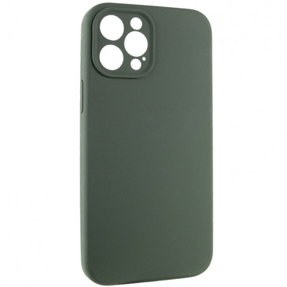 Чохол Silicone Case Full Camera Protective (AA) NO LOGO для Apple iPhone 12 Pro (6.1") Зелений / Cyprus Green