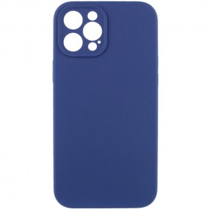 Чохол Silicone Case Full Camera Protective (AA) NO LOGO для Apple iPhone 12 Pro Max (6.7") Синій / Deep navy