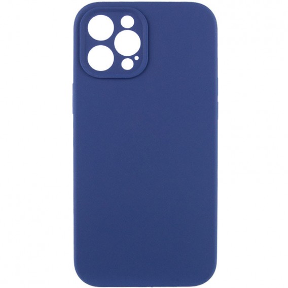 Чохол Silicone Case Full Camera Protective (AA) NO LOGO для Apple iPhone 12 Pro Max (6.7") Синій / Deep navy