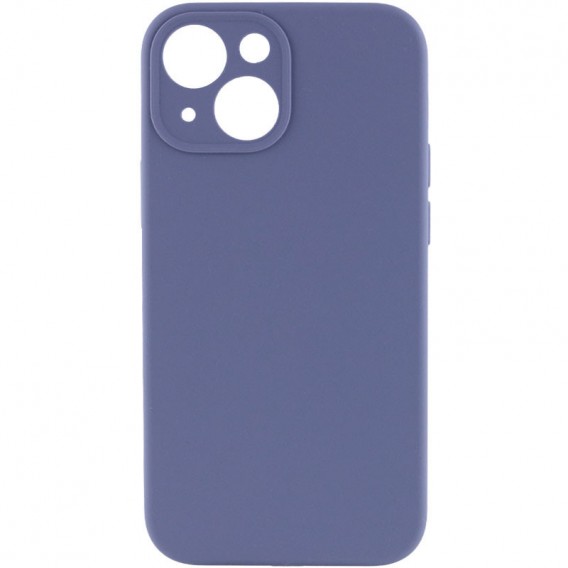 Чехол Silicone Case Full Camera Protective (AA) NO LOGO для Apple iPhone 13 (6.1") Серый / Lavender Gray