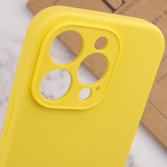 Чохол Silicone Case Full Camera Protective (AA) NO LOGO для Apple iPhone 13 Pro Max (6.7") Жовтий / Yellow