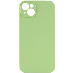 Чохол Silicone Case Full Camera Protective (AA) NO LOGO для Apple iPhone 14 (6.1") М'ятний / Mint