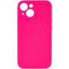 Чохол Silicone Case Full Camera Protective (AA) NO LOGO для Apple iPhone 14 (6.1") Рожевий / Barbie pink