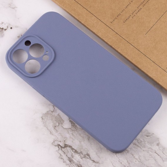 Чохол Silicone Case Full Camera Protective (AA) NO LOGO для Apple iPhone 14 Pro Max (6.7") Сірий / Lavender Gray