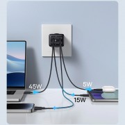МЗП Baseus GaN6 Pro OS 65W (2USB-A/2C) + кабель Type-C to Type-C (P10162701) Black