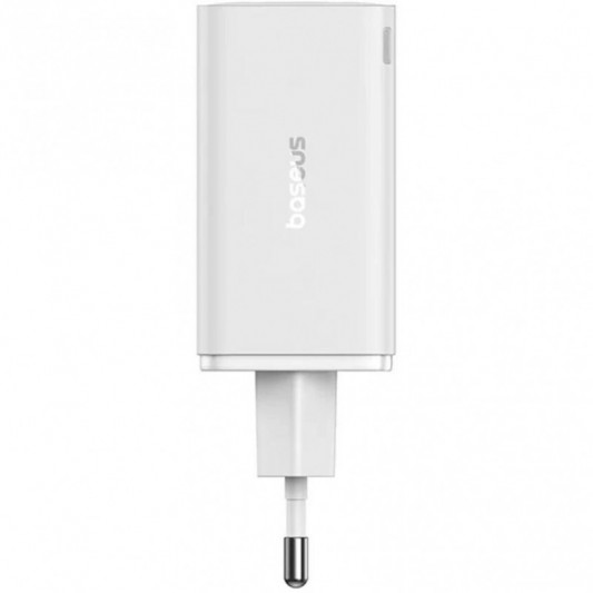 МЗП Baseus GaN6 Pro OS 65W (2USB-A/2C) + кабель Type-C to Type-C (P10162701) White - зображення 3 