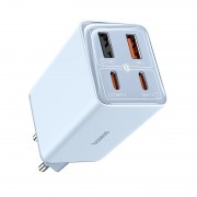 МЗП Baseus GaN6 Pro OS 65W (2USB-A/2C) + кабель Type-C to Type-C (P10162701) Galaxy Blue