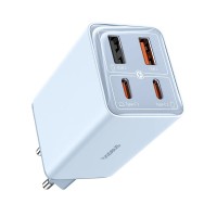 Блок питания Baseus GaN6 Pro OS 65W (2USB-A/2C) + кабель Type-C to Type-C (P10162701) Galaxy Blue