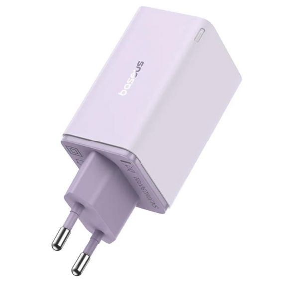 Блок живлення Baseus GaN6 Pro OS 65W (2USB-A/2C) + кабель Type-C to Type-C (P10162701) Star Purple