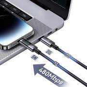 Дата кабель USAMS US-SJ672 Digital Display Sufeng Ser. Type-C to Lightning 30W (1.2m) Tarnish