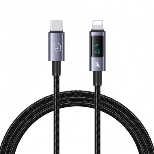 Дата кабель USAMS US-SJ672 Digital Display Sufeng Ser. Type-C to Lightning 30W (1.2m) Tarnish - зображення 6 