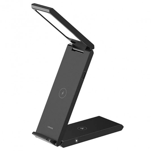 БЗП Usams US-CD181 15W 3in1 with Table Lamp Black - зображення 1 