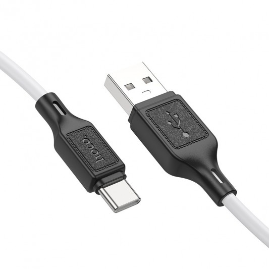 Дата кабель Hoco X90 Cool silicone USB to Type-C (1m) White - зображення 2 