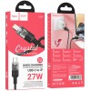Дата кабель Hoco U129 Spirit Transparent Type-C to Lightning 27W (1.2m) Black