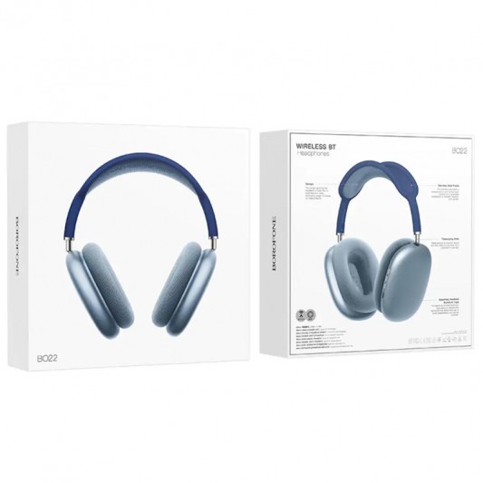 Накладні бездротові навушники Borofone BO22 Elegant Blue - зображення 2 