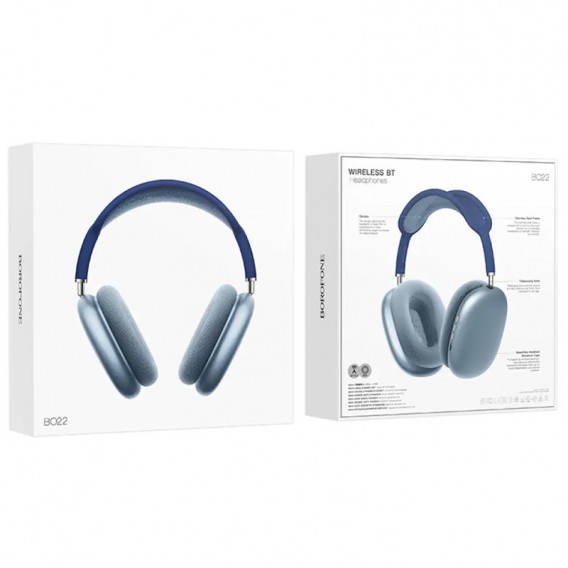 Накладні бездротові навушники Borofone BO22 Elegant Blue