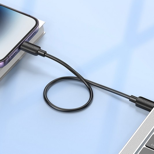 Дата кабель Hoco X96 Hyper Type-C to Lightning 20W (0.25m) Black - зображення 3 