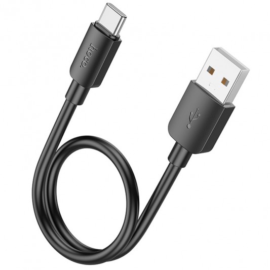 Дата кабель Hoco X96 Hyper USB to Type-C 27W (0.25m) Black - зображення 1 
