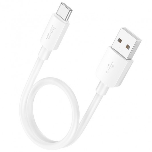 Дата кабель Hoco X96 Hyper USB to Type-C 27W (0.25m) White - зображення 1 