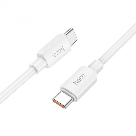 Дата кабель Hoco X96 Hyper Type-C to Type-C 100W (1m) White - зображення 1 
