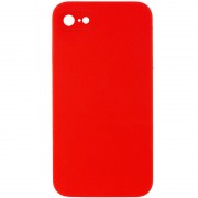 Чохол Silicone Case Square Full Camera Protective (AA) NOLOGO для Apple iPhone 7/8/SE (2020) (4.7") Червоний / Red