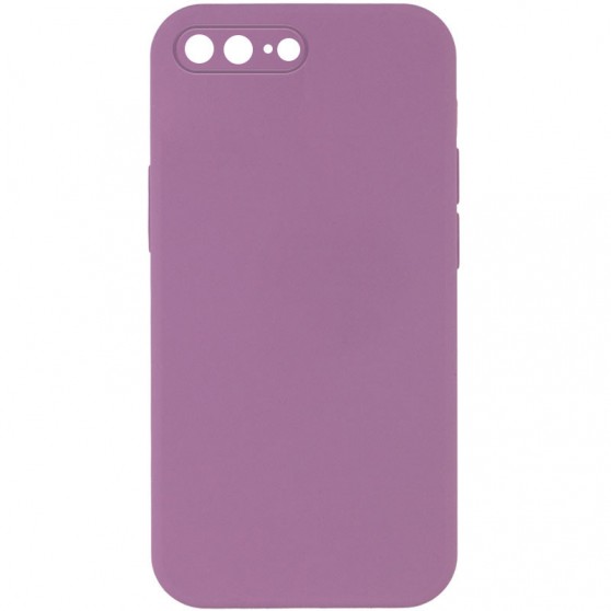 Чохол Silicone Case Square Full Camera Protective (AA) NOLOGO для Apple iPhone 7 plus/8 plus (5.5") Ліловий / Lilac Pride