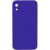 Чохол Silicone Case Square Full Camera Protective (AA) NOLOGO для Apple iPhone XR (6.1") Фіолетовий / Ultra Violet