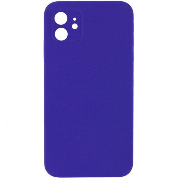 Чохол Silicone Case Square Full Camera Protective (AA) NOLOGO для Apple iPhone 11 (6.1") Фіолетовий / Ultra Violet