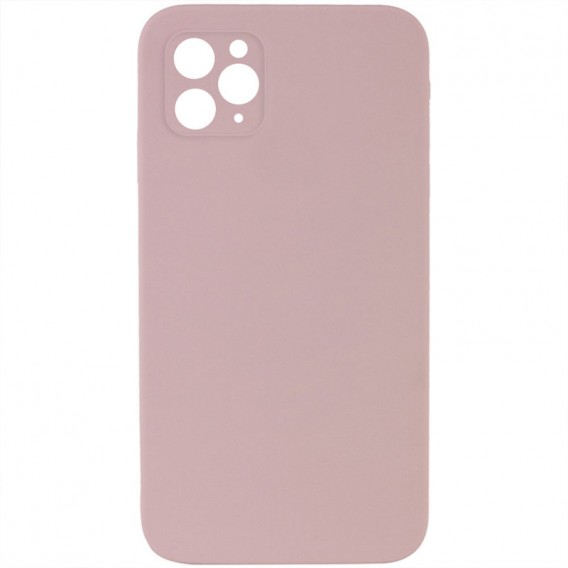 Чохол Silicone Case Square Full Camera Protective (AA) NOLOGO для Apple iPhone 11 Pro (5.8") Рожевий / Pink Sand