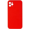 Чохол Silicone Case Square Full Camera Protective (AA) NOLOGO для Apple iPhone 11 Pro Max (6.5") Червоний / Red