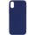 Чехол Silicone Case Full Protective (AA) NO LOGO для Apple iPhone X/XS (5.8") Синий / Deep navy
