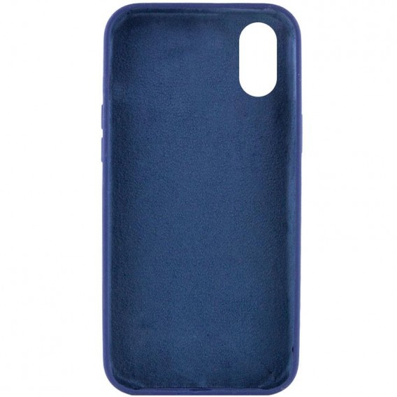 Чохол Silicone Case Full Protective (AA) NO LOGO для Apple iPhone X / XS (5.8") Синій / Deep navy