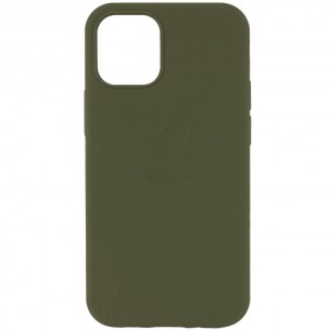 Чохол Silicone Case Full Protective (AA) NO LOGO для Apple iPhone 12 Pro Max (6.7") Зелений / Dark Olive