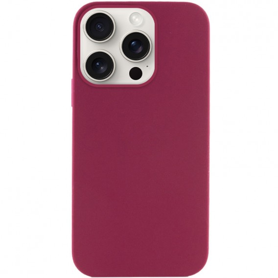 Чохол Silicone Case Full Protective (AA) NO LOGO для Apple iPhone 15 Pro (6.1") Бордовий / Maroon