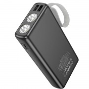 Портативний ЗП Power Bank Hoco J129A Nature flashlight 20000 mAh Black