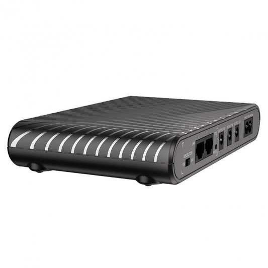 Джерело безперебійного живлення Hoco DB63 Portable DC UPS для роутерів 5V/9V/12V 10000 mAh Black - зображення 3 