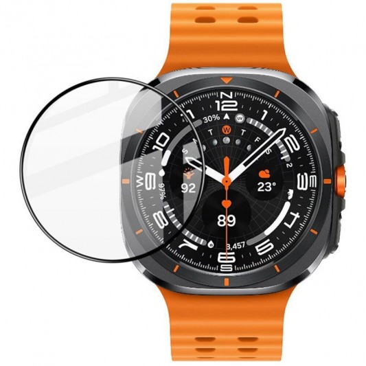 Полімерна плівка 3D (full glue) (тех.пак) для Samsung Galaxy Watch Ultra (2024-25) 47mm Чорний