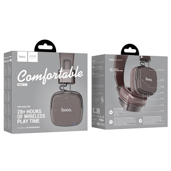 Накладні бездротові навушники Hoco W56 Earl Brown