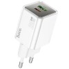 Блок питания Hoco N46 Glorious PD20W+QC3.0 (1USB-A/1C) White