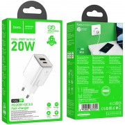 МЗП Hoco N46 Glorious PD20W+QC3.0 (1USB-A/1C) White