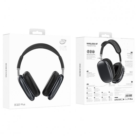 Накладні бездротові навушники Borofone BO22 Plus Elegant Deep space gray