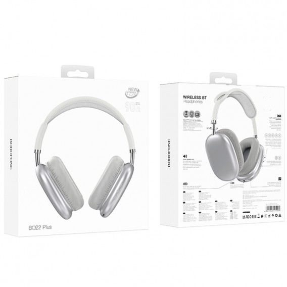 Накладні бездротові навушники Borofone BO22 Plus Elegant Silver