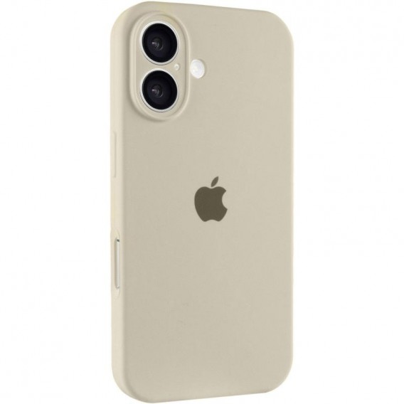 Чехол Silicone Case Full Camera Protective (AA) для Apple iPhone 16 (6.1") Бежевый / Antique White