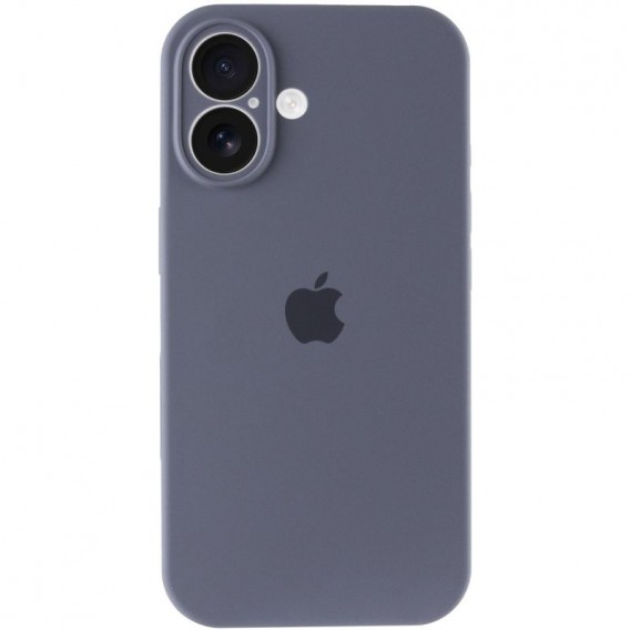 Чехол Silicone Case Full Camera Protective (AA) для Apple iPhone 16 (6.1") Серый / Lavender Gray